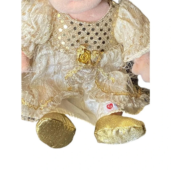 Ty Gear Blondie Beanie Collectible 2000 Little Girl Doll Gold Dress with Accents - Picture 3 of 7